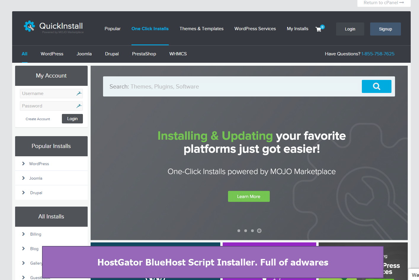 HostGator script installer