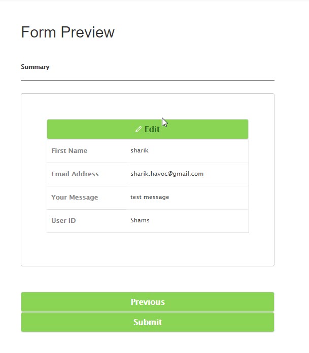 How to preview a WordPress form entry before submission